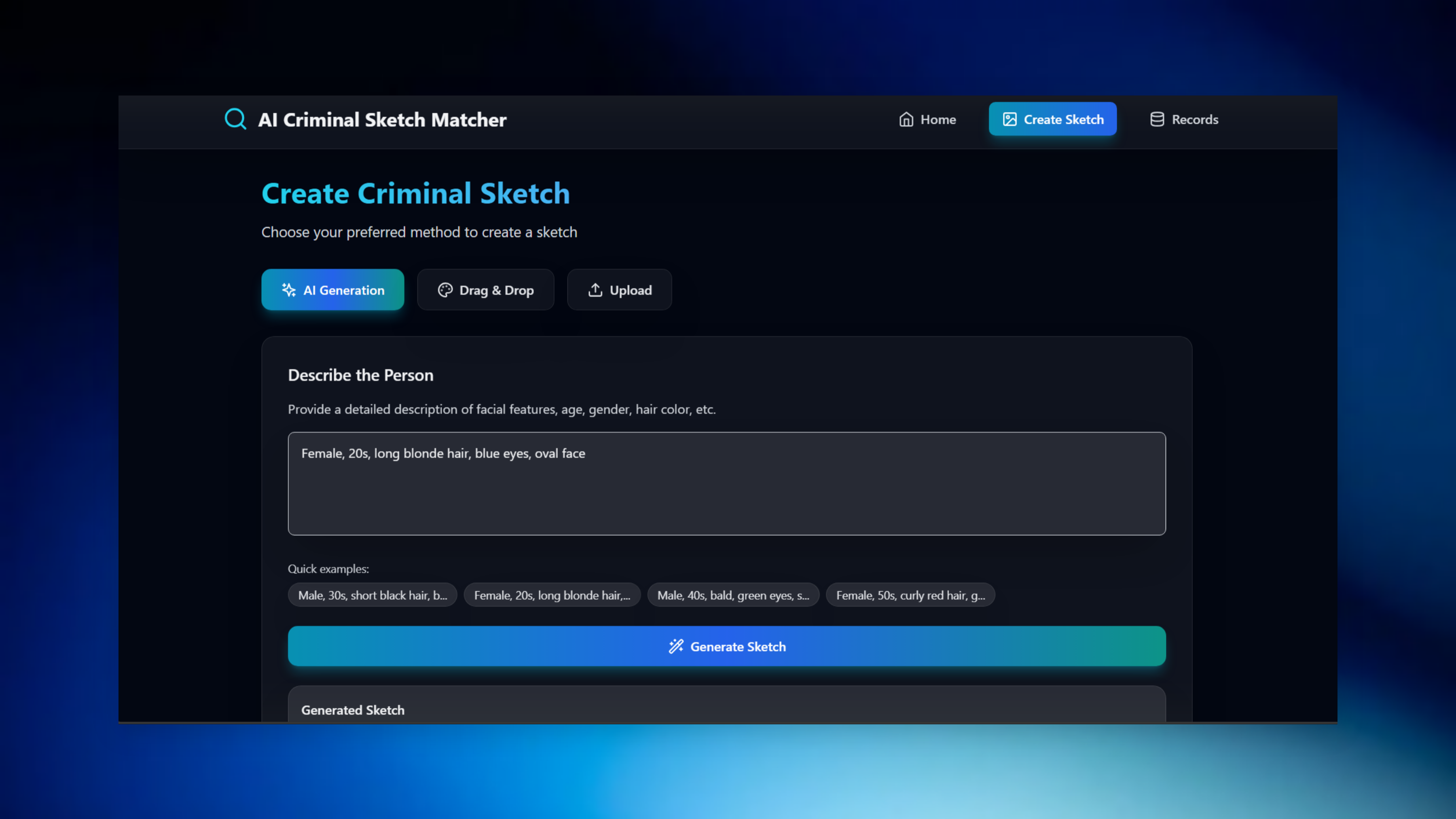 AI Criminal Sketch Matching
